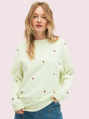 Embroidered Berry Sweatshirt