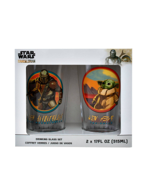 Star Wars The Mandalorian Pint Glass 2pk