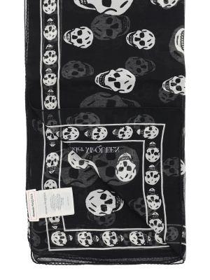 Alexander Mcqueen Skull Motif Scarf