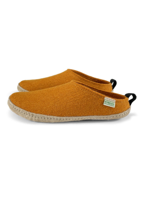 Men's Wool Slipper Slides - Orange