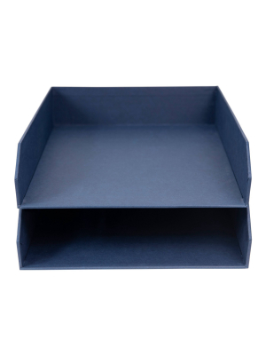 Hakan 2pk Letter Trays Navy - Bigso Box Of Sweden