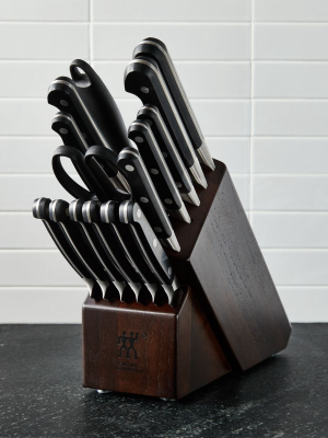 Zwilling ® J.a. Henckels Pro 16-piece Walnut Block Knife Set