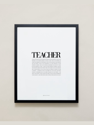 Teacher Editorial Framed Print