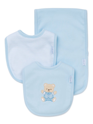 Cute Bear Bib & Burp Set