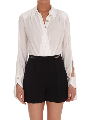 Elisabetta Franchi Crepe Bodysuit Top