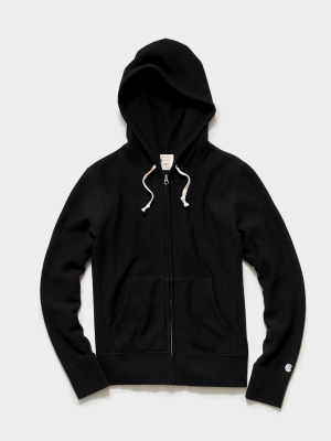 Midweight Full Zip Hoodie In Black