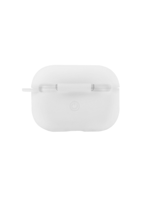 For Airpods Pro Case Silicone Protective Cover Skin With Keychain For Apple Airpod Pro 3 3rd Gen 2019 Wireless Charging Earbuds Case, White By Insten