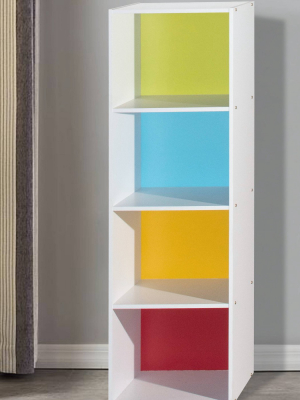 4 Shelf Bookcase Rainbow - Hodedah