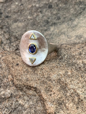 Sapphire Saddle Ring