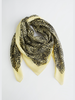 Leopard Print Light Wool Scarf