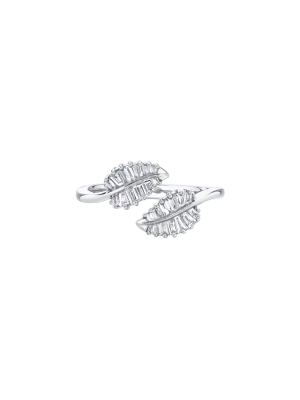 Palm Leaf Diamond Ring - Small