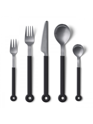 Mono Ring Black Cutlery - 5pc Set