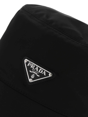 Prada Logo Plaque Bucket Hat