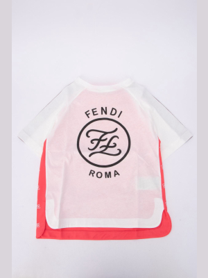 Fendi Kids Logo Print Crewneck T-shirt