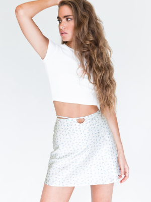 Desert Storm Mini Skirt White Floral