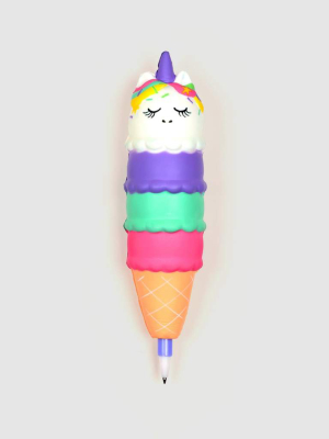 Unicorn Ice Cream Squishy Ballpoint Pen