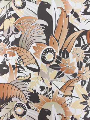 Fantasque Wallpaper In Terracotta, Taupe, And Copper By Osborne & Little