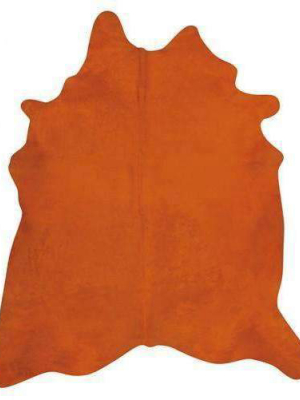 Orange Dyed Cowhide