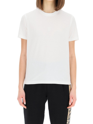 Burberry Logo Embroidered T-shirt