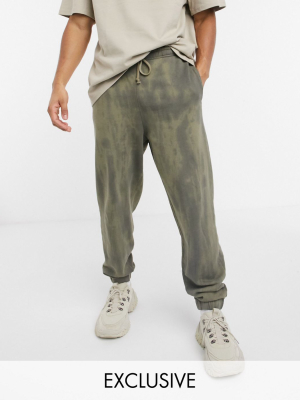 Collusion Oversized Sweatpants With Logo Print In Wash