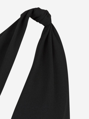 Saint Laurent One-shoulder Belted Maxi Dress