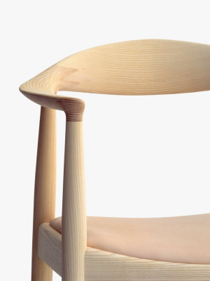 Hans Wegner Round Chair "the Chair" In White Oak By Pp Mobler