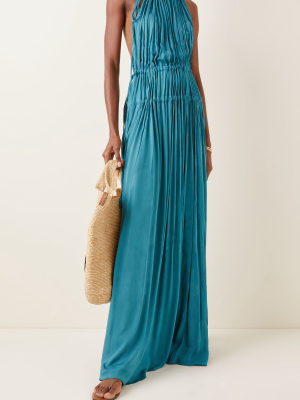 Resplendent Drawstring-detailed Crepe Maxi Dress