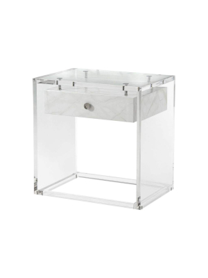 Generation (faux Carrara) Side Table