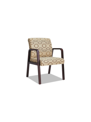 Alera Reception Lounge Series Guest Chair, Mahogany/tan Fabric Rl4351m