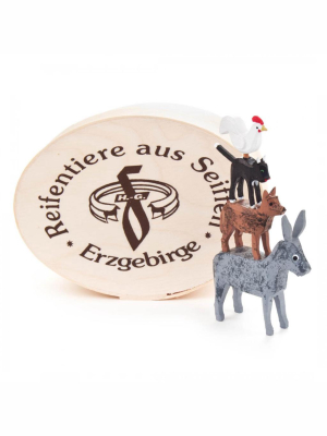 Miniature Wooden Bremen Town Musicians Set