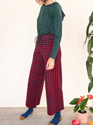 Knit Pant - Red Check