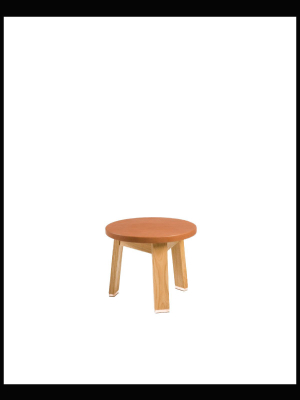Low Stool With Upholstered Seat
