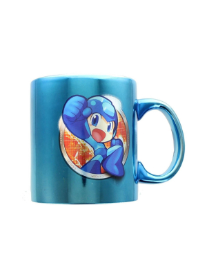 Just Funky Mega Man Chibi 22oz Metallic Blue Coffee Mug