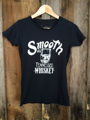 Smooth As Tennessee Whiskey Womens Tee Blk/white