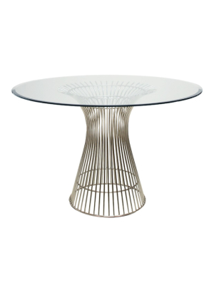 Stainless Dining Table Base With 54" Diameter Top