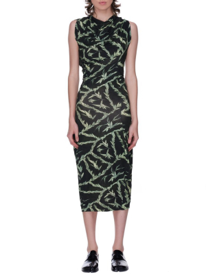 Johanna Dress (87028102-558-ct-leaf-print)