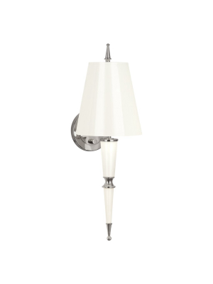 Versailles Sconce In Nickel With Painted Shade