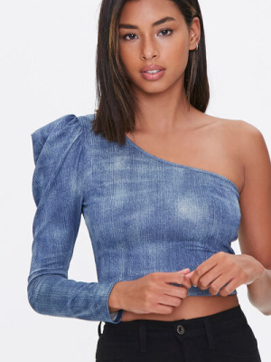 One-shoulder Crop Top