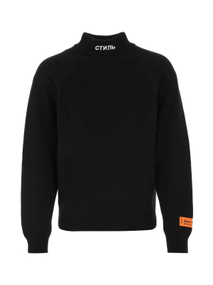 Heron Preston Graphic Intarsia Knit Jumper