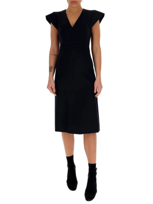 Alexander Mcqueen V-neck Midi Dress