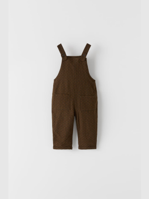 Square Print Overalls