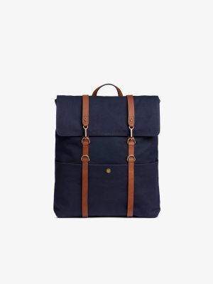 M/s Backpack - Midnight Blue/cuoio