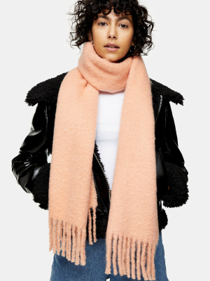 Coral Brushed Scarf