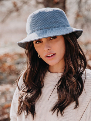 Echo Corduroy Bucket Hat - Dusty Blue - Final Sale