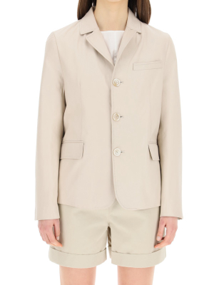 Marni Single Breasted Leather Blazer