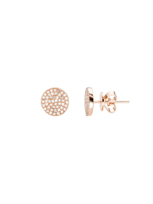 Disc Studs - Rose Gold