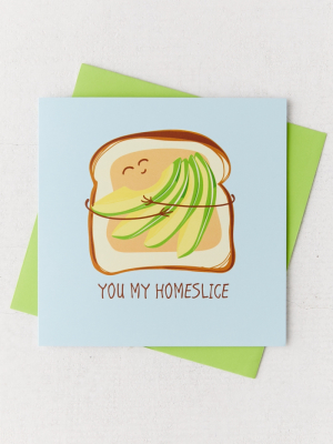 Avocado Slice Greeting Card