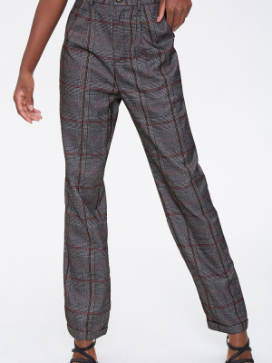 Glen Plaid Cuffed Pants