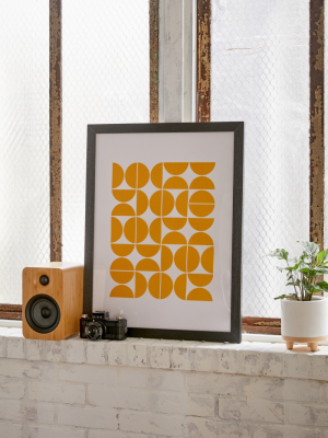 The Old Art Studio Mid Century Modern 04 Yellow Art Print