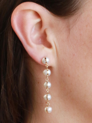 Five-drop Pearl Earrings